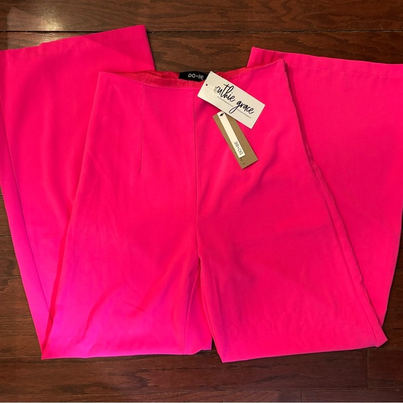 NWT Hot Pink Wide Leg Dress Pants - Picture 2 of 2